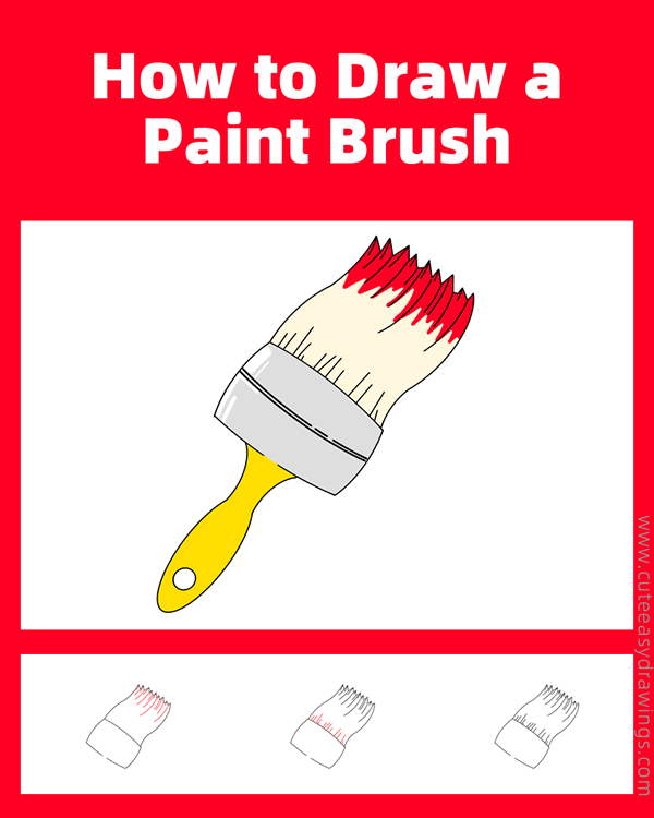 how to draw a paint brush - www.cuteeasydrawings.com