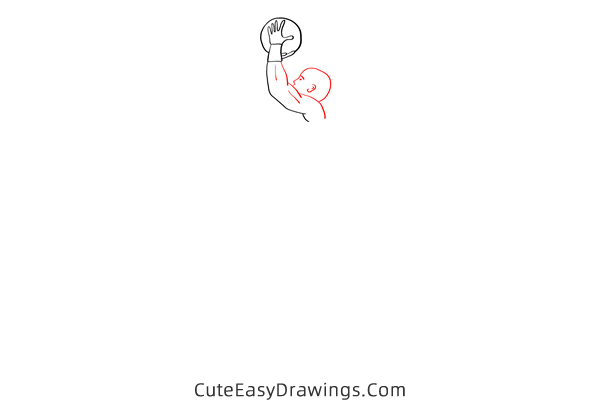 how to draw a basketball player shooting - www.cuteeasydrawings.com