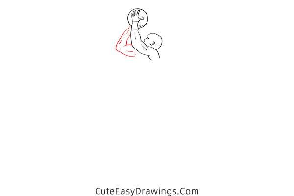 how to draw a basketball player shooting - www.cuteeasydrawings.com