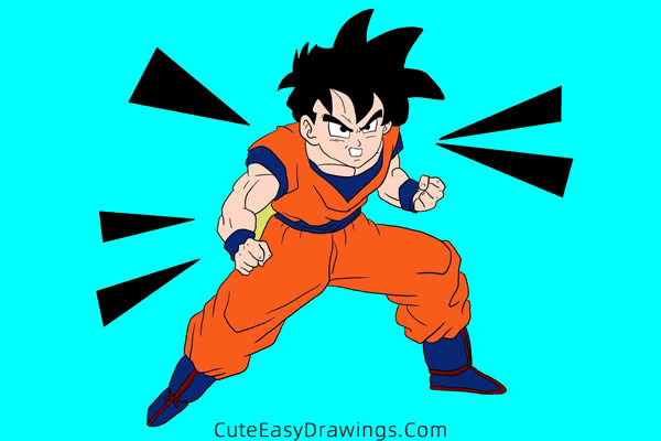 how to draw son gohan from dragon ball - www.cuteeasydrawings.com