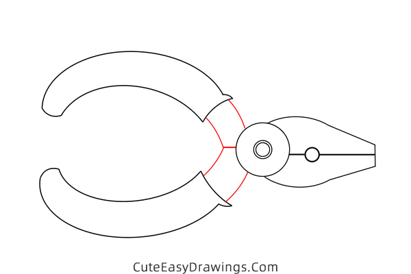 how to draw pliers - www.cuteeasydrawings.com