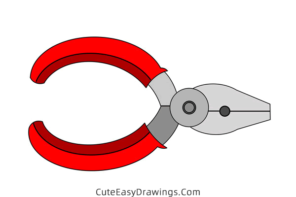 how to draw pliers - www.cuteeasydrawings.com