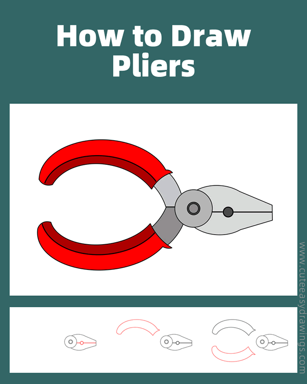 how to draw pliers - www.cuteeasydrawings.com