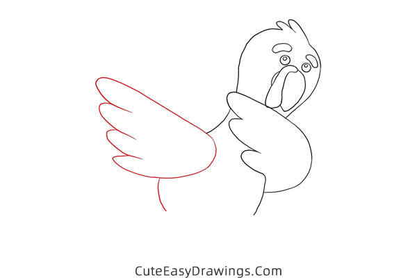 how to draw a cute turkey - www.cuteeasydrawings.com