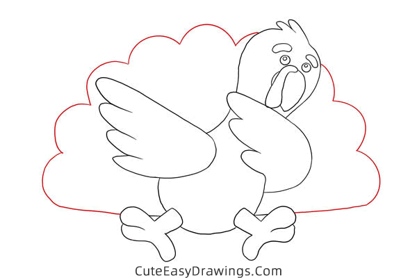 how to draw a cute turkey - www.cuteeasydrawings.com