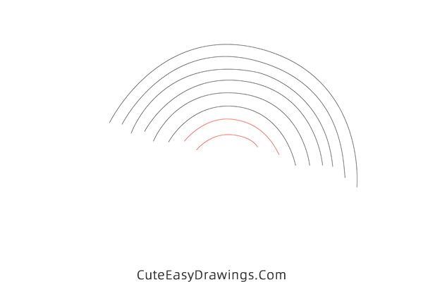 how to draw a rainbow easy - www.cuteeasydrawings.com