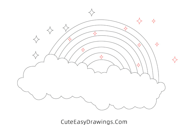 how to draw a rainbow easy - www.cuteeasydrawings.com