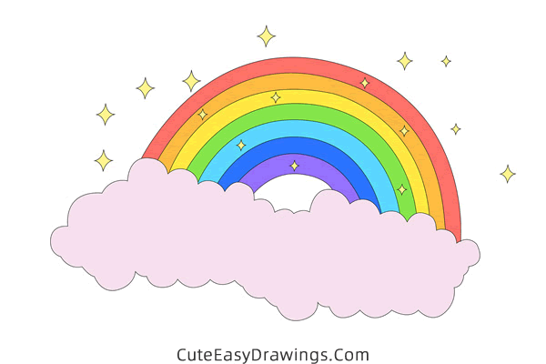 how to draw a rainbow easy - www.cuteeasydrawings.com