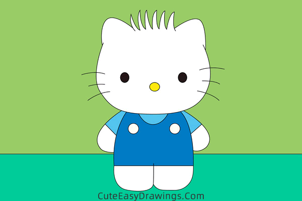 how to draw dear daniel from hello kitty - www.cuteeasydrawings.com