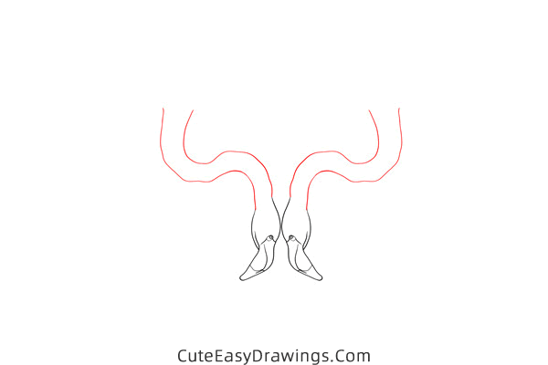 how to draw a pair of flamingos - www.cuteeasydrawings.com