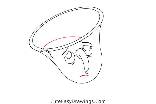 how to draw chip from beauty and the beast - www.cuteeasydrawings.com