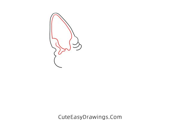 how to draw a sphynx cat face - www.cuteeasydrawings.com