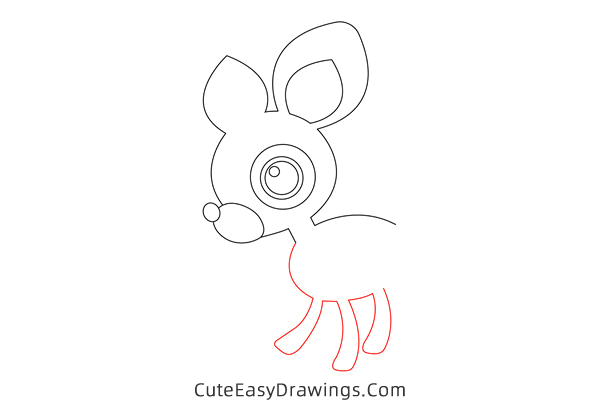 how to draw deery lou from hello kitty - www.cuteeasydrawings.com