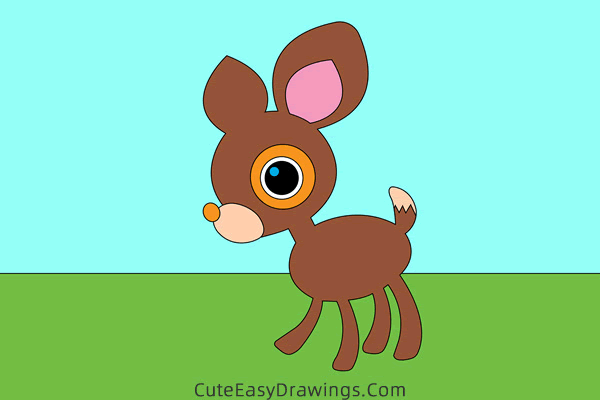 how to draw deery lou from hello kitty - www.cuteeasydrawings.com