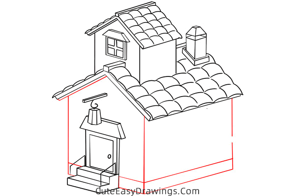 how to draw a house for kids - www.cuteeasydrawings.com