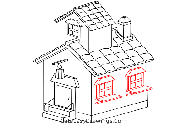 how to draw a house for kids - www.cuteeasydrawings.com