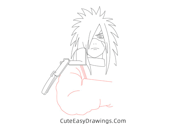 how to draw madara uchiha from naruto - www.cuteeasydrawings.com