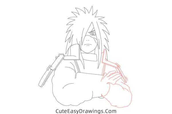 how to draw madara uchiha from naruto - www.cuteeasydrawings.com