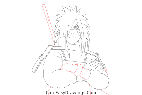 how to draw madara uchiha from naruto - www.cuteeasydrawings.com