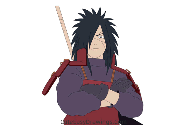 how to draw madara uchiha from naruto - www.cuteeasydrawings.com