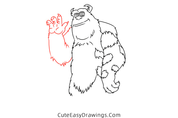 how to draw james p sullivan from monsters inc - www.cuteeasydrawings.com