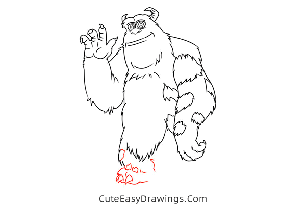 how to draw james p sullivan from monsters inc - www.cuteeasydrawings.com