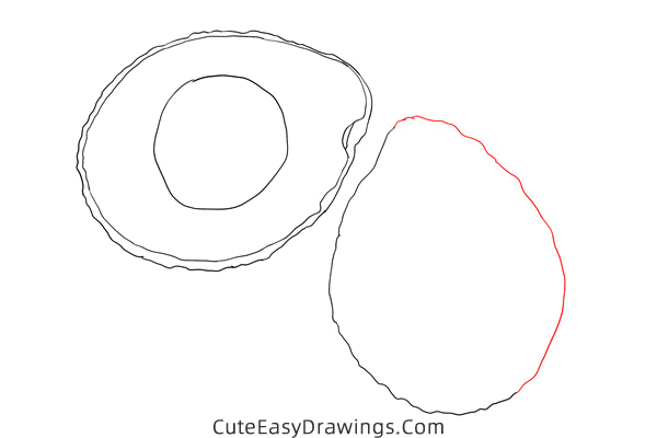 how to draw an avocado easy - www.cuteeasydrawings.com