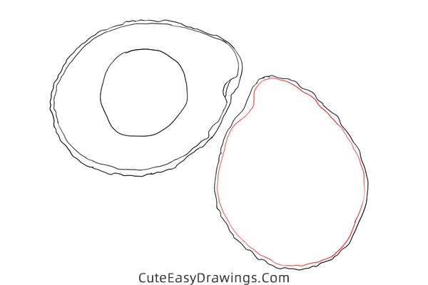 how to draw an avocado easy - www.cuteeasydrawings.com