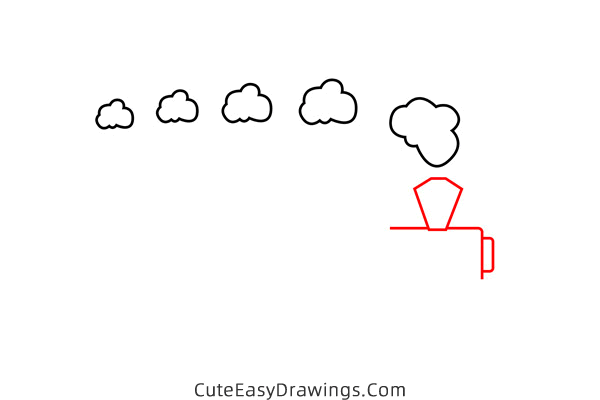 how to draw a train - www.cuteeasydrawings.com