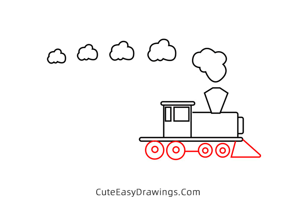 how to draw a train - www.cuteeasydrawings.com