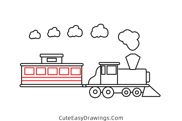 how to draw a train - www.cuteeasydrawings.com