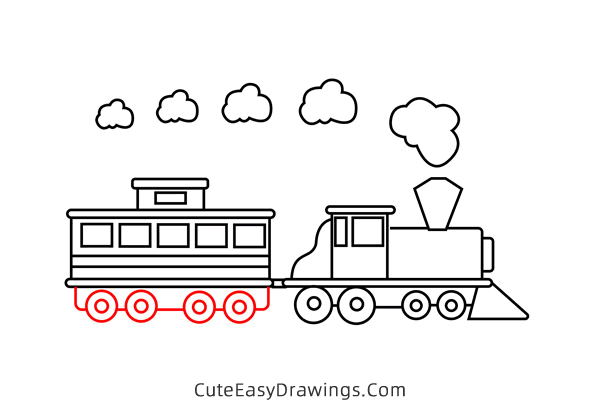 how to draw a train - www.cuteeasydrawings.com