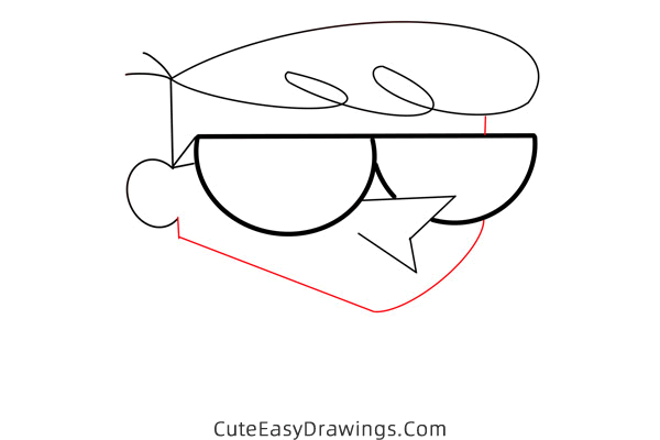 how to draw dexter - www.cuteeasydrawings.com