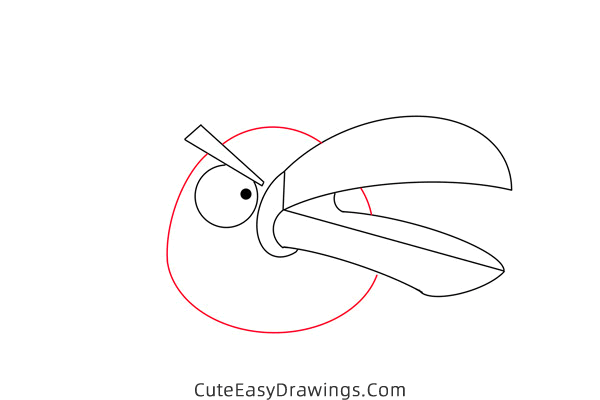 how to draw hal from angry birds - www.cuteeasydrawings.com