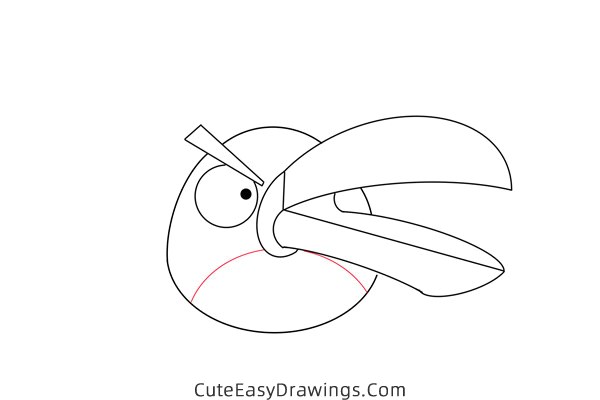 how to draw hal from angry birds - www.cuteeasydrawings.com