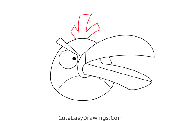 how to draw hal from angry birds - www.cuteeasydrawings.com