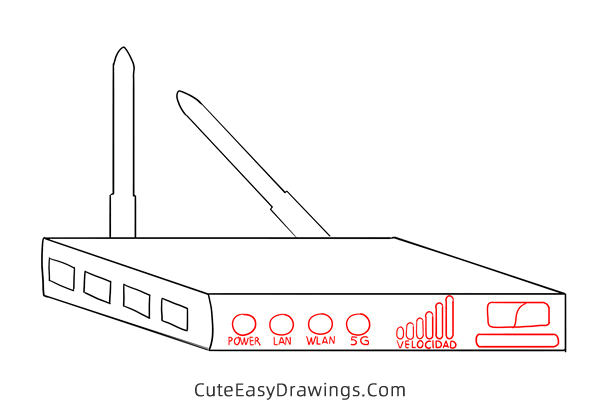 how to draw a router - www.cuteeasydrawings.com