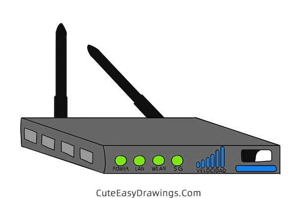 how to draw a router - www.cuteeasydrawings.com