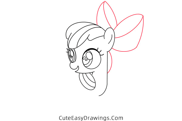 how to draw apple bloom from my little pony - www.cuteeasydrawings.com