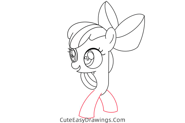 how to draw apple bloom from my little pony - www.cuteeasydrawings.com