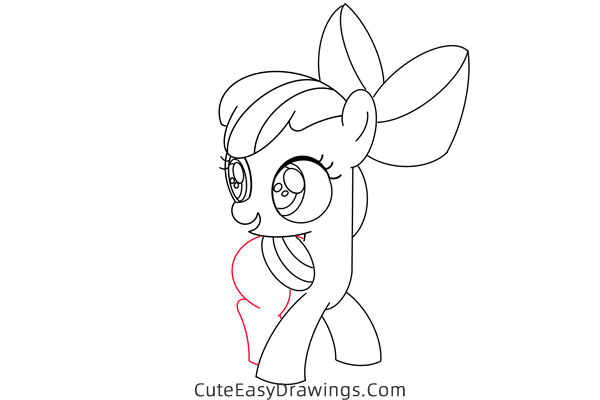 how to draw apple bloom from my little pony - www.cuteeasydrawings.com