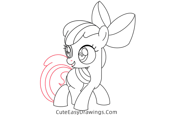 how to draw apple bloom from my little pony - www.cuteeasydrawings.com