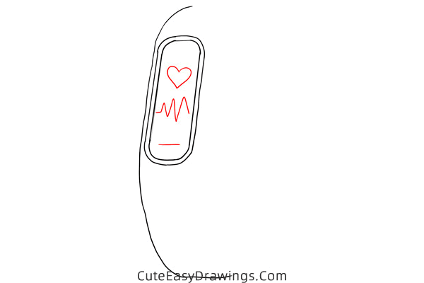 how to draw a smart bracelet - www.cuteeasydrawings.com