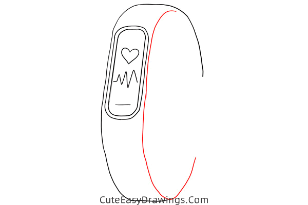 how to draw a smart bracelet - www.cuteeasydrawings.com