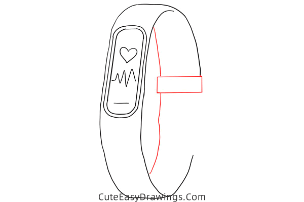 how to draw a smart bracelet - www.cuteeasydrawings.com