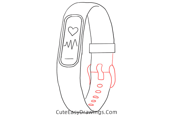 how to draw a smart bracelet - www.cuteeasydrawings.com