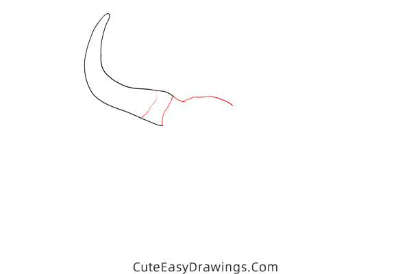 how to draw a cow skull - www.cuteeasydrawings.com