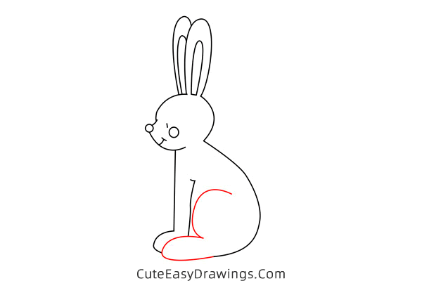 how to draw a hare - www.cuteeasydrawings.com