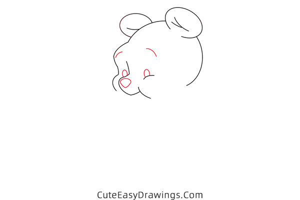 how to draw pooh bear with honey - www.cuteeasydrawings.com