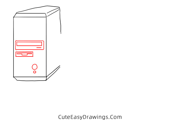 how to draw a computer - www.cuteeasydrawings.com